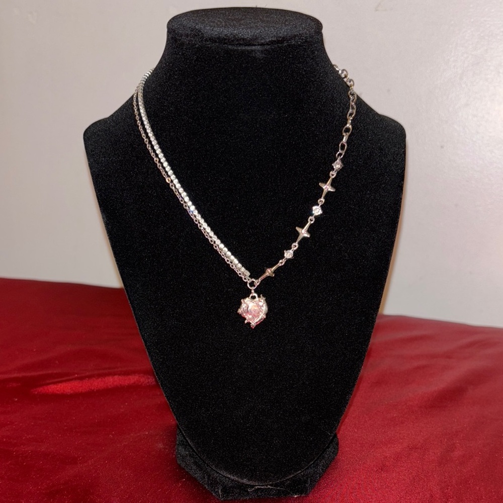 Pink Heart Necklace